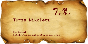 Turza Nikolett névjegykártya